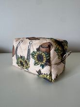 Load image into Gallery viewer, Boots & Sunflowers Beauty Bag