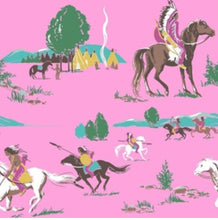 Load image into Gallery viewer, 36&quot; Retro Indians in Bubblegum Pink
