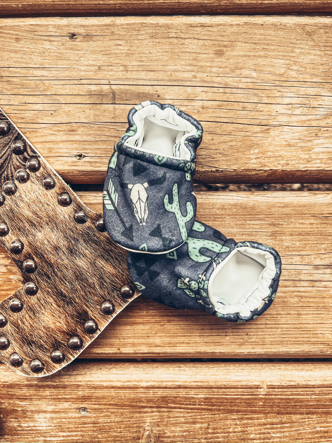 Purple Western Elements Baby Moccs
