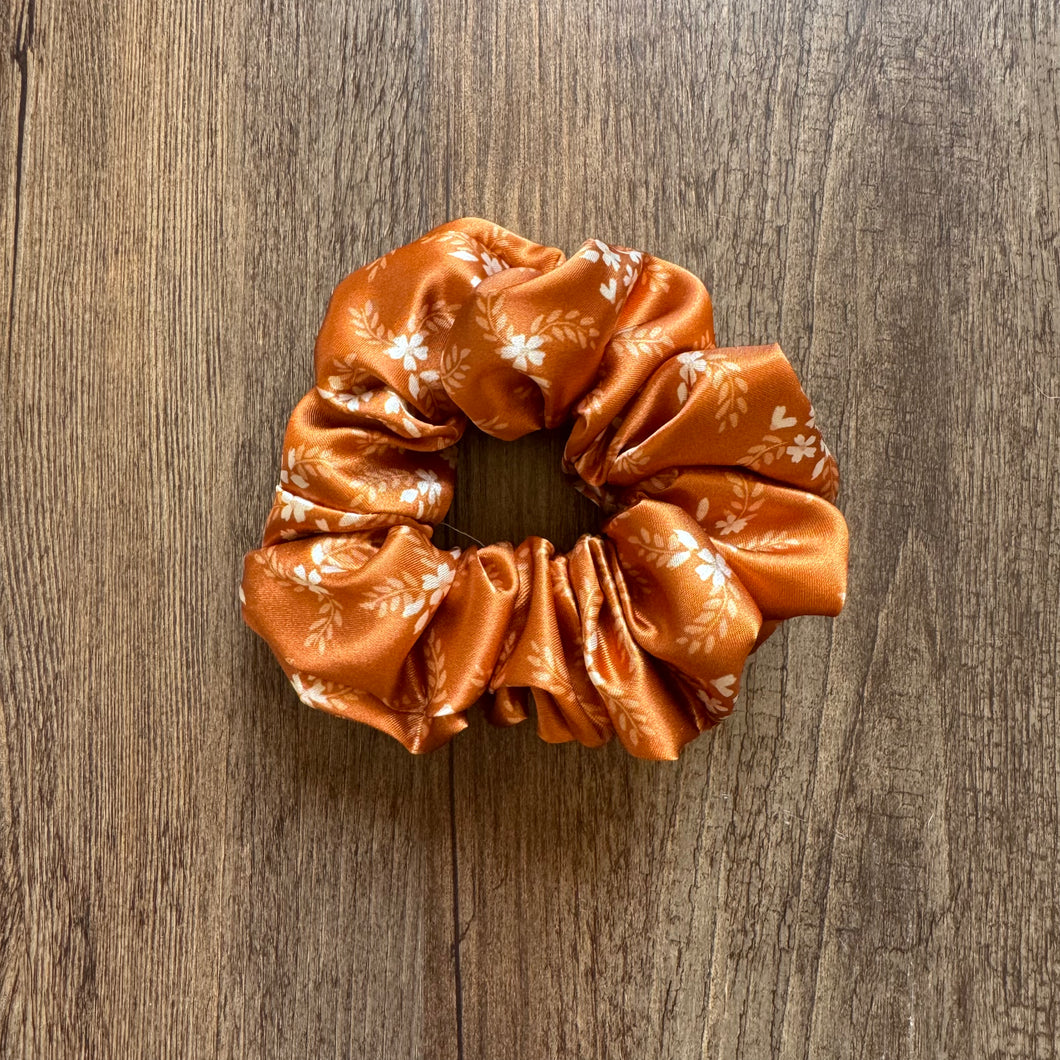 Copper Flowers Scrunchies