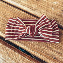 Load image into Gallery viewer, Heathered Striped Bow Bands (4 Colour Ways)
