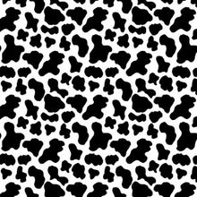 Load image into Gallery viewer, Black &amp; White Cow Print Scrunchie Dog Bandana
